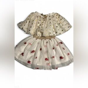 Floral and Polka Dot Kids Skirt Set